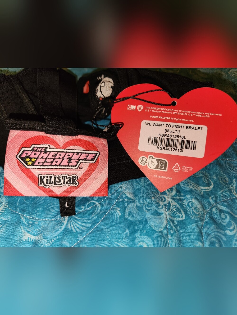 Lg Killstar PPG Collab "We Want To Fight" Strappy Bralet Powerpuff Girls NWT - Picture 5 of 6
